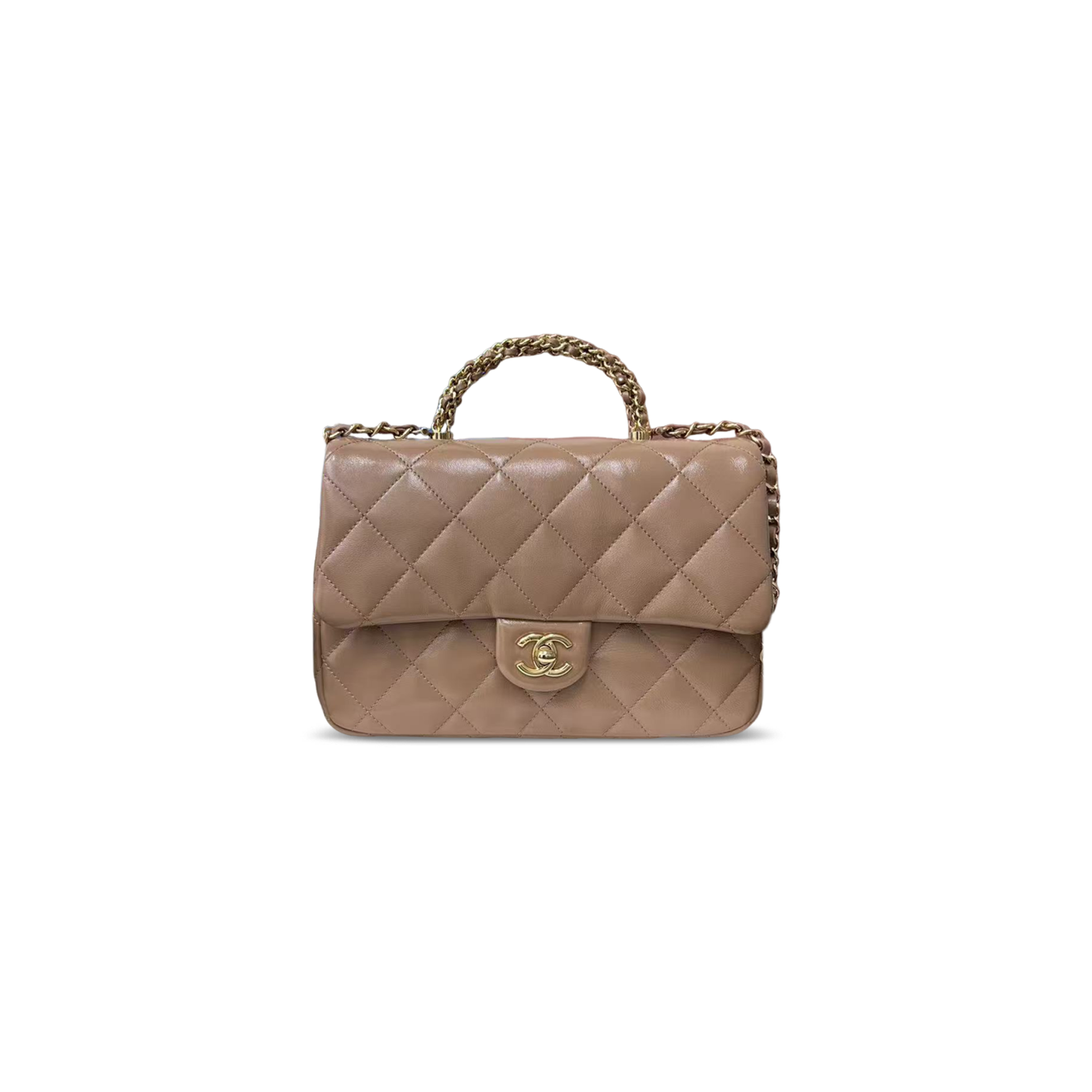 CHANEL TOP HANDLE CLASSIC FLAP BAG AS5043 (25*17*8cm)